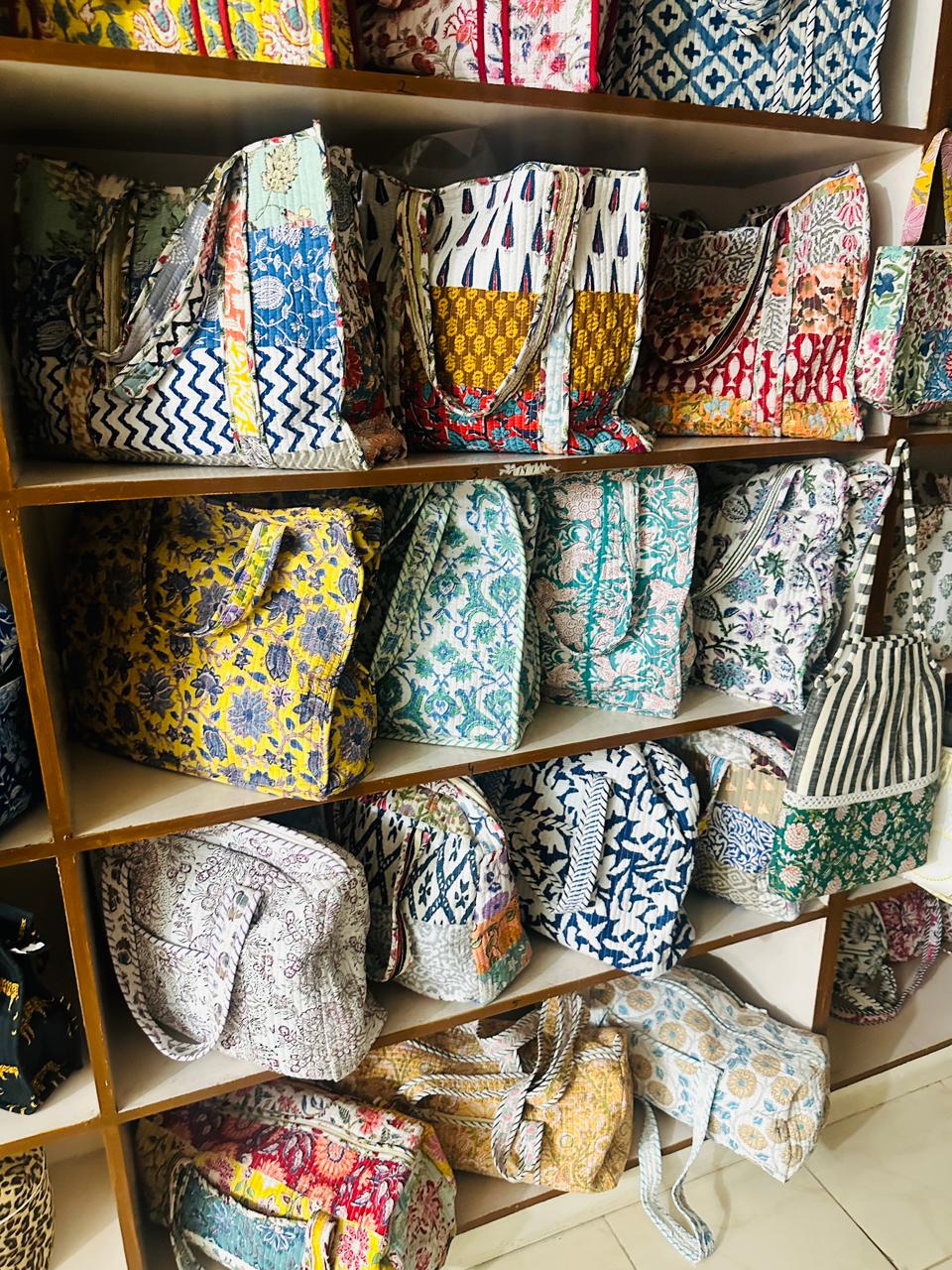 Hand Block Cotton Pouch & Tote Sets